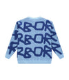 Achterkant Arbor Antwerp Big Logo Alpaca Knit Blue