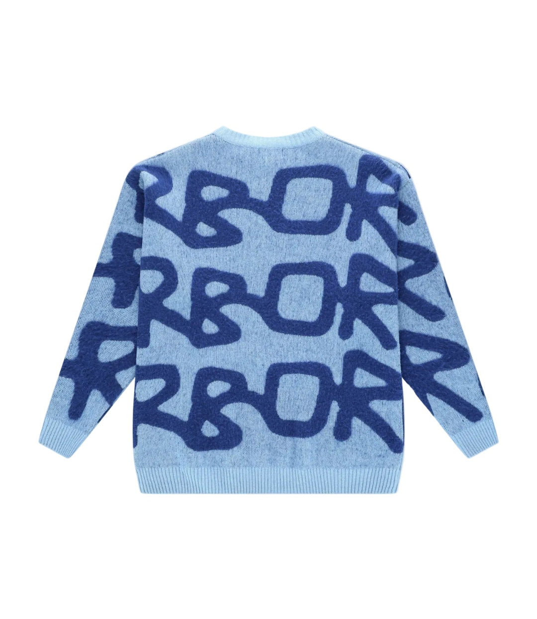 Achterkant Arbor Antwerp Big Logo Alpaca Knit Blue