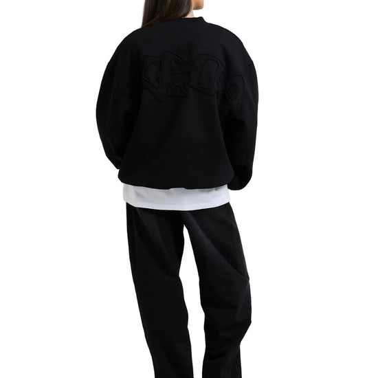 Achterkant Arbor Antwerp zwarte crewneck met Arbor Icon