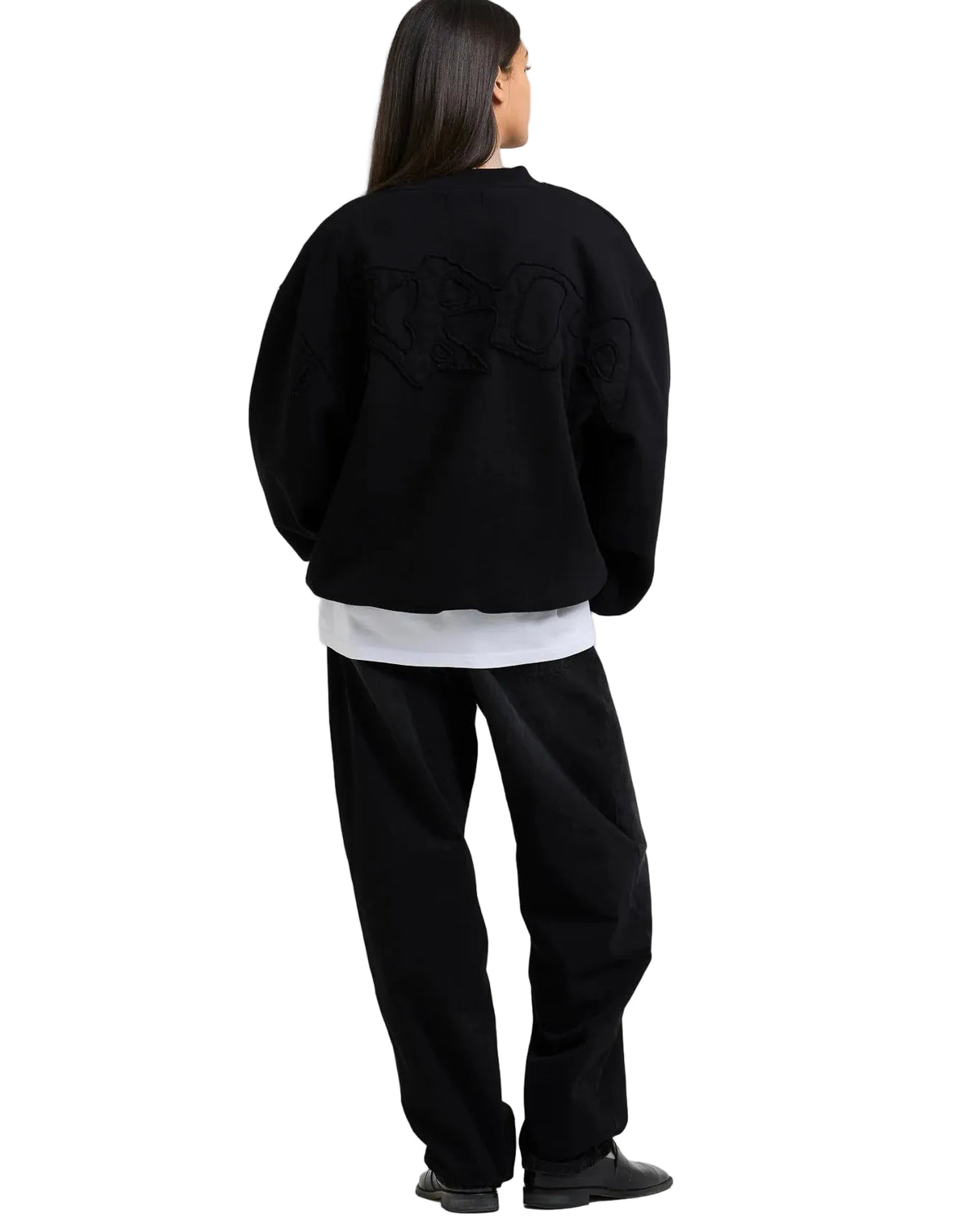 Achterkant Arbor Antwerp zwarte crewneck met Arbor Icon