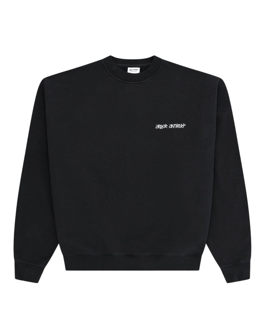 Arbor Antwerp Faded Flower Crewneck Black met boxy oversized fit