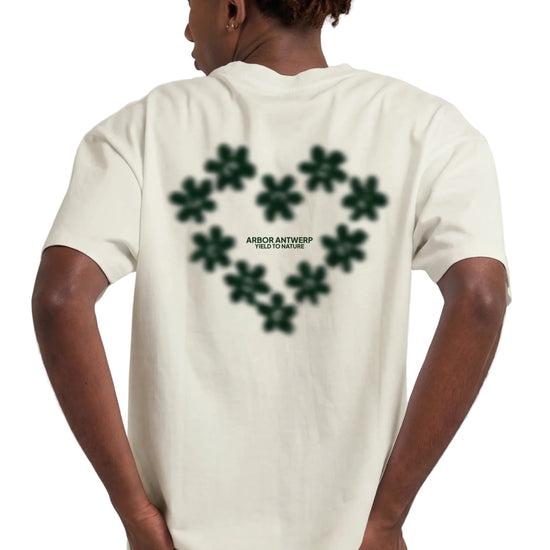 Achterkant Arbor Antwerp Faded Flower T-Shirt Cream