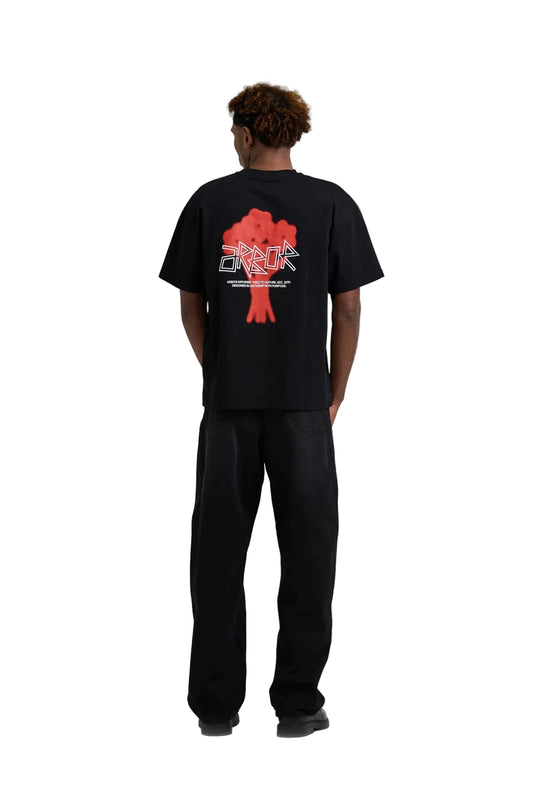 Achterkant Arbor Antwerp Floral Bouquet rood T-shirt