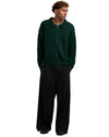 Voorkant Arbor Antwerp Heart Zip Knit Green met hartmotief