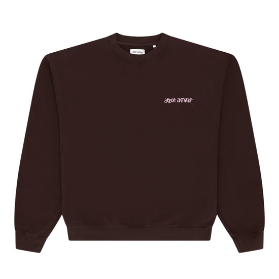 Line Flower Crewneck Brown front Arbor Antwerp
