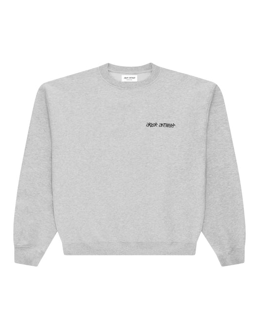 bveoorkantArbor Antwerp Nine Flowers Crewneck Melange met borduurwerk