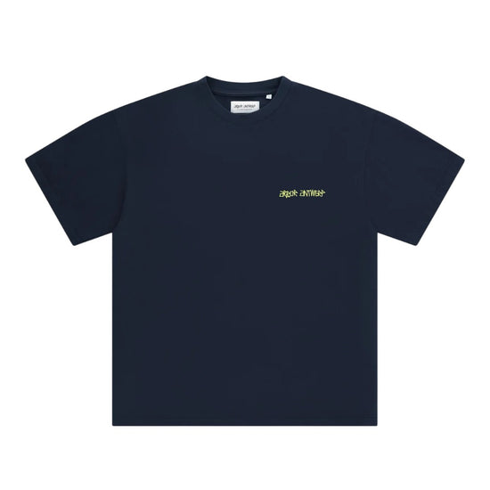 Arbor Antwerp Outline Flower T-Shirt Blue