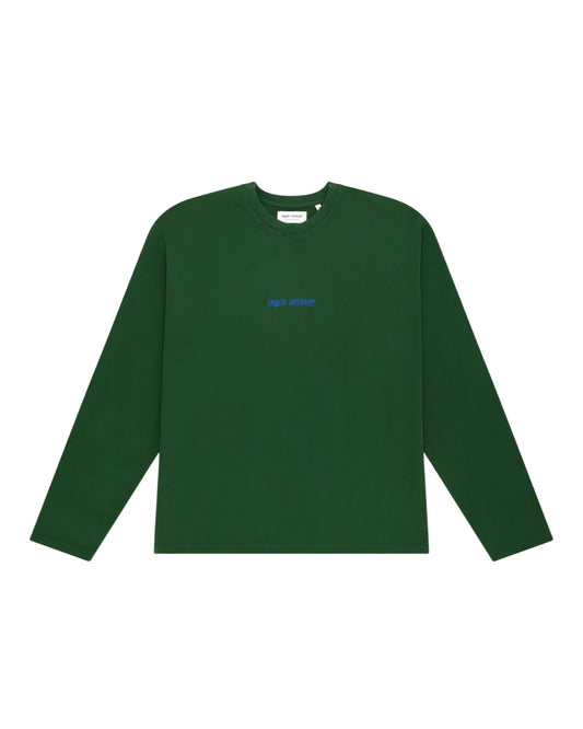 Voorkant Arbor Antwerp Spray Outline groene longsleeve met screenprint