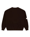 Packshot achterkant Arbor Antwerp bruine wollen knit met boxy oversized fit