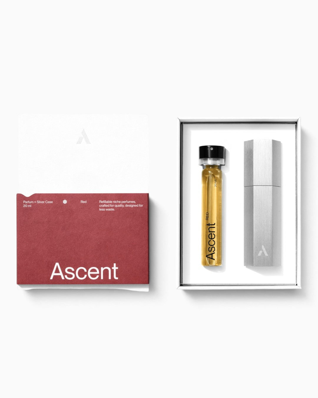 Ascent Red Parfum Starterspakket 20 ml – Silver – productfoto 2 – Checkpoint Mol