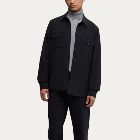 Aspesi CE27 Thermore Navy jacket-shirt regular fit