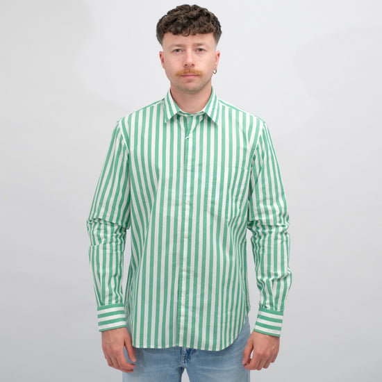 ASPESI Camicia Sedici Green Striped – vooraanzicht