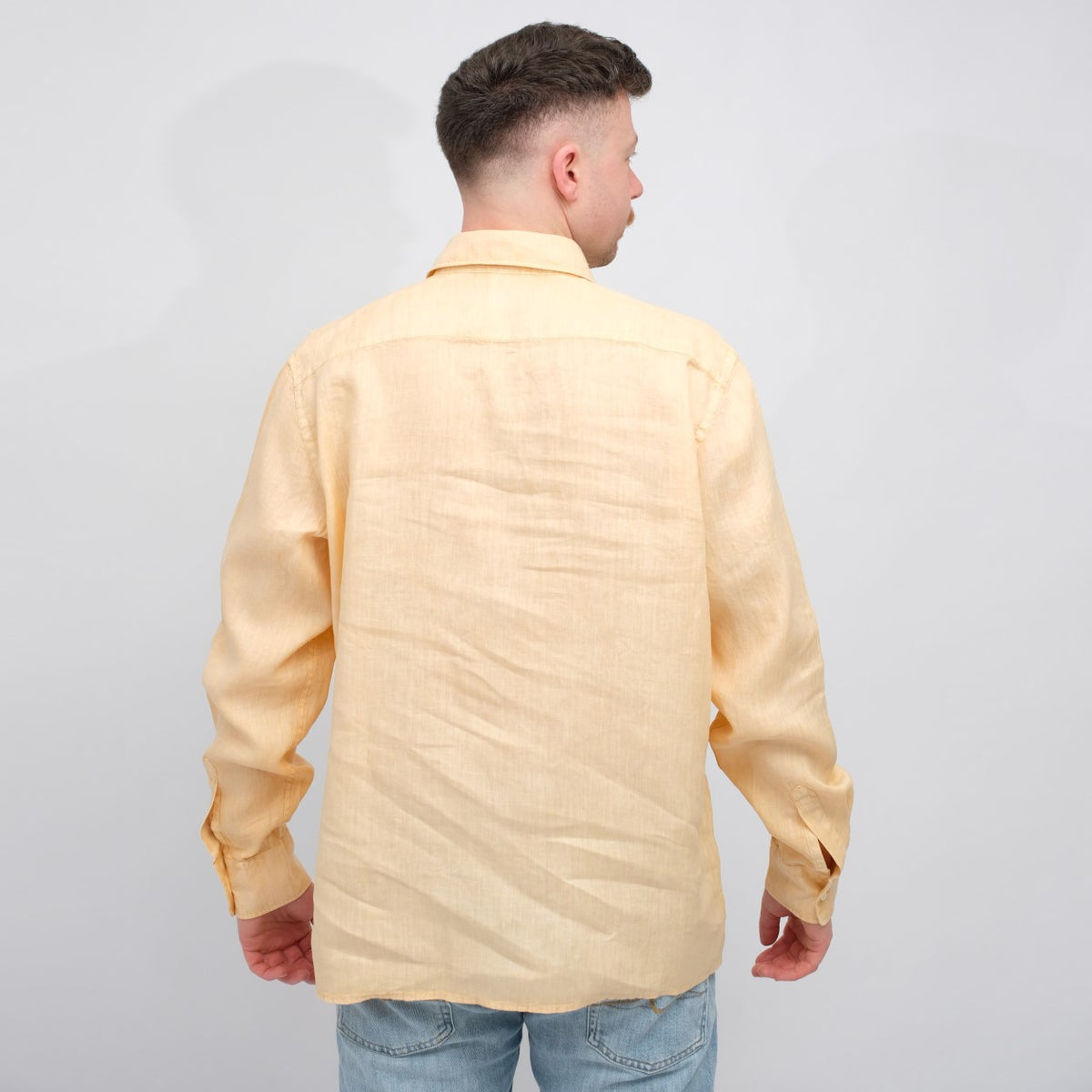ASPESI Richiusa Linen Shirt Orange – productbeeld 3