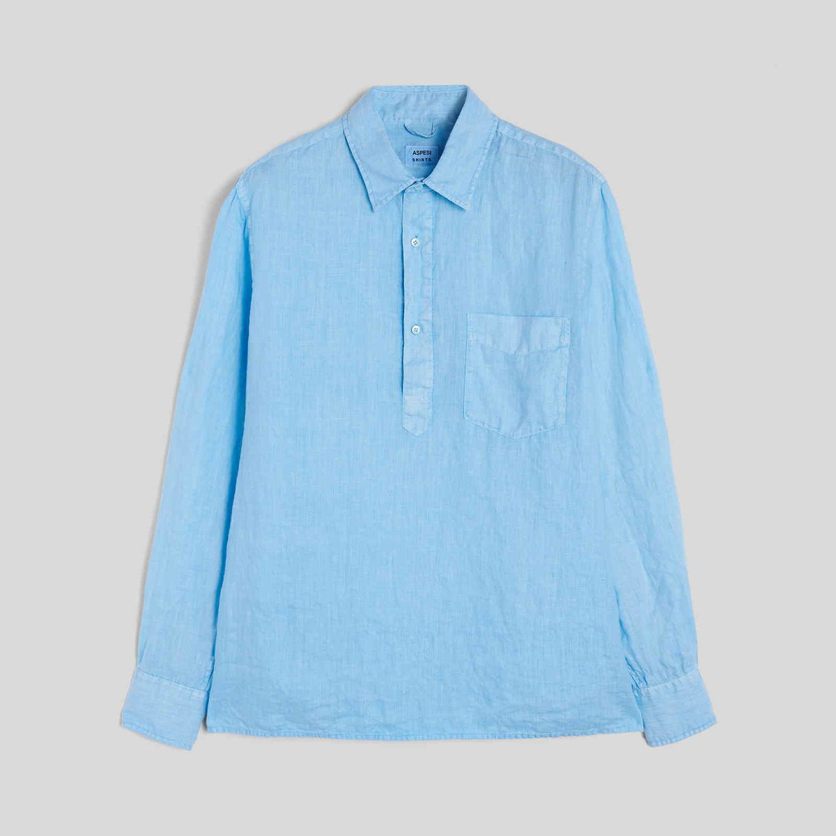 ASPESI Richiusa Linen Shirt Sky Blue – productbeeld 2