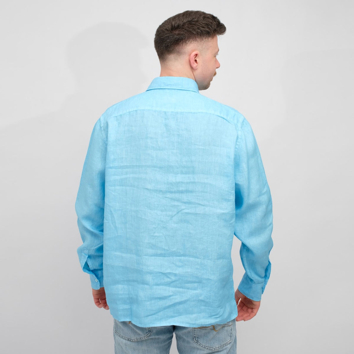 ASPESI Richiusa Linen Shirt Sky Blue – productbeeld 3