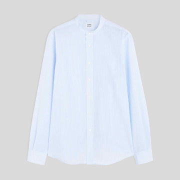 ASPESI Light Blue Stripe Bruce Cotton Shirt – vooraanzicht