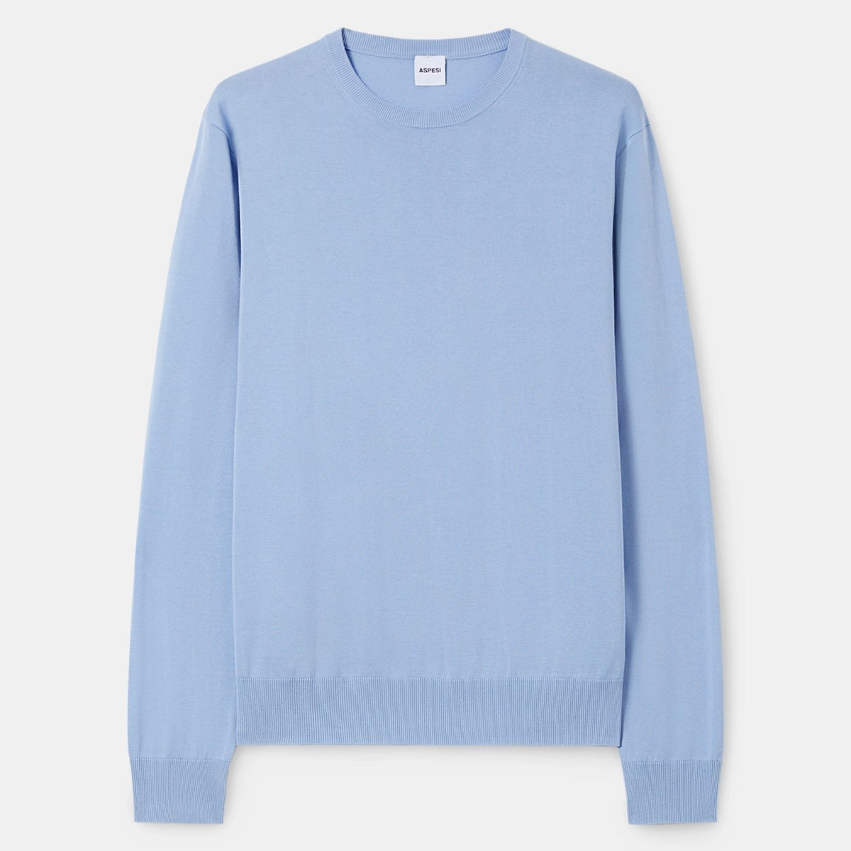 Aspesi M039 Crewneck Pullover Sky Blue – vooraanzicht