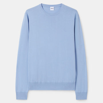 Aspesi M039 Crewneck Pullover Sky Blue – vooraanzicht