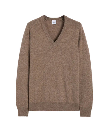 Aspesi M114 Wool Yak Cashmere V-Neck Dove Grey voorzijde