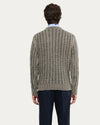 Grey Green Melange kleur van Aspesi M183 Shetland trui