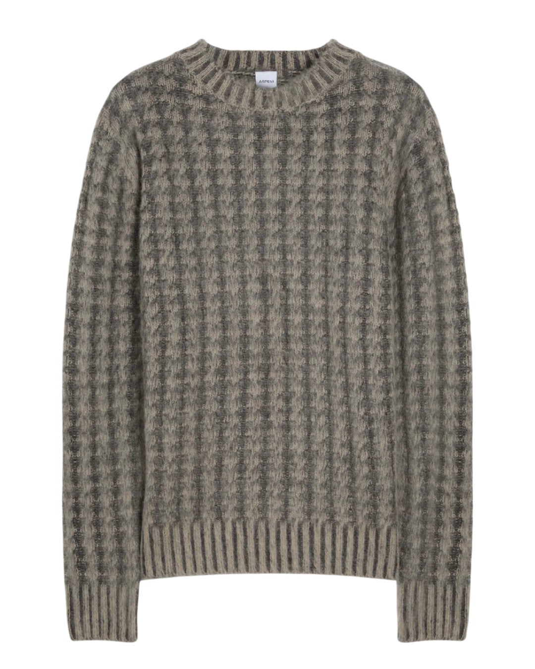 Aspesi M183 Roundneck Grey Green Melange W6_Q_M183_5165_DS_60500