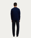 Ronde hals van Aspesi M195 merino trui Bluette