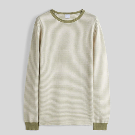 ASPESI Sage Green Knit Pullover – vooraanzicht