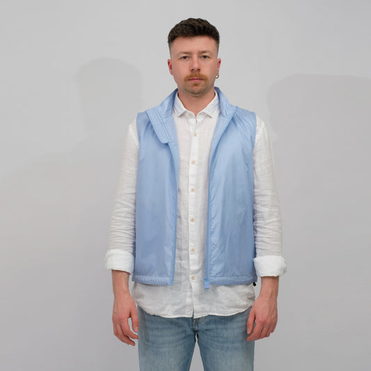 Aspesi Vernes Nylon Bodywarmer Light Blue – productbeeld 1