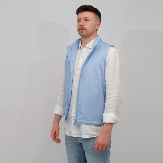 Aspesi Vernes Nylon Bodywarmer Light Blue – productbeeld 2