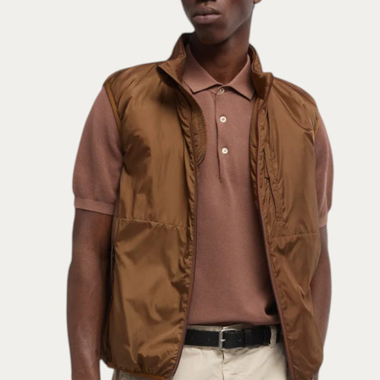 ASPESI Vernes nylon bodywarmer Biscotto - productbeeld 2