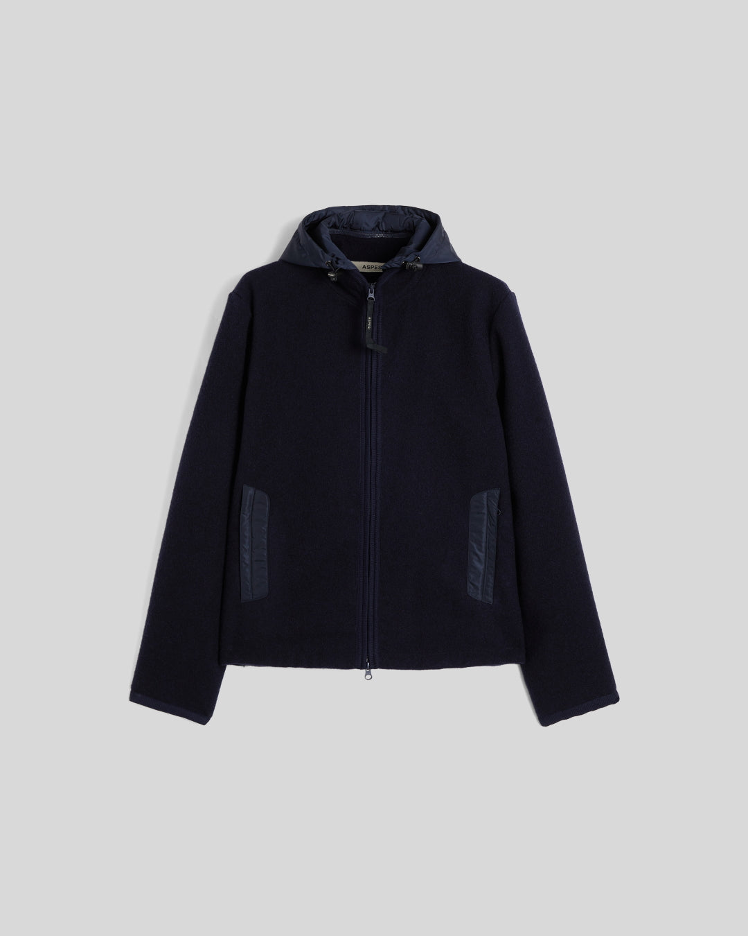 Aspesi Werner Shetland Wool Jacket Navy voorzijde