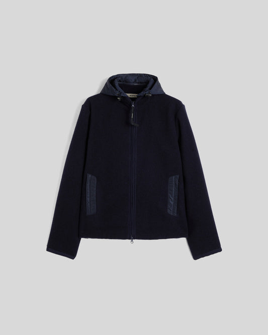 Aspesi Werner Shetland Wool Jacket Navy voorzijde