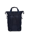 AY Studios Backpack Navy Blue rugzak, van achteren met schouderriemen zichtbaar
