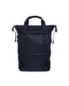 AY Studios Backpack Navy Blue rugzak, van achteren met opgeborgen draagriemen