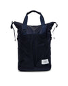 AY Studios Backpack Navy Blue rugzak, van voren met handgrepen en meshvak