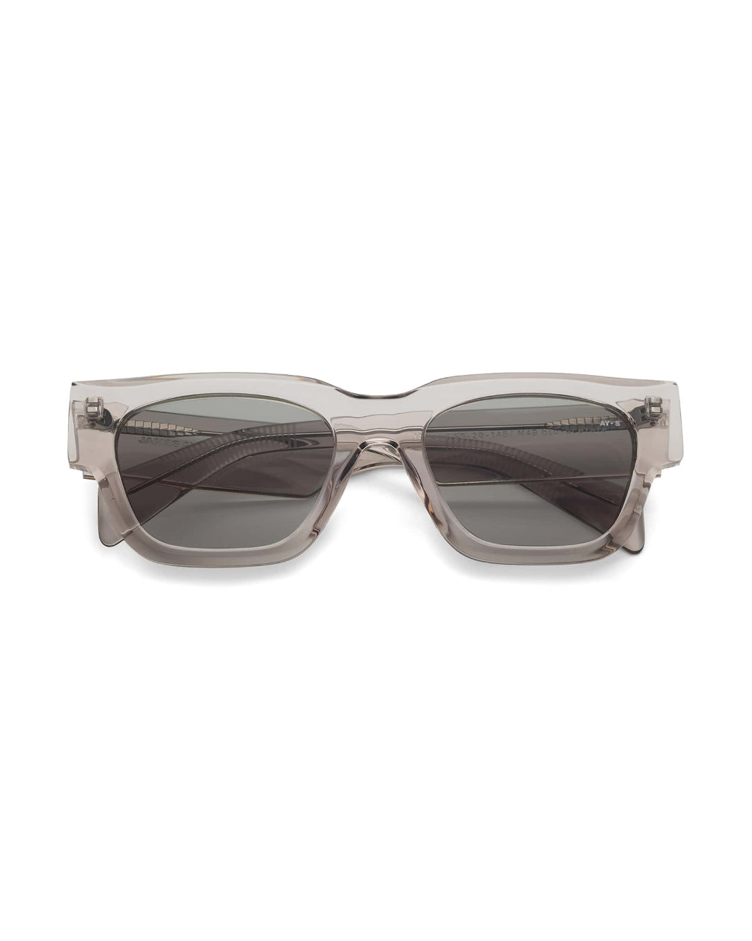 AY Studios Norse Transparent Sand zonnebril, van voren met transparant zandkleurig montuur