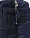 AY Studios Weekend Bag Navy Blue reistas, detail van de dubbele ritssluiting
