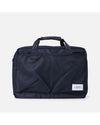 AY Studios Weekend Bag Navy Blue reistas, van voren met handgrepen en meshvakken