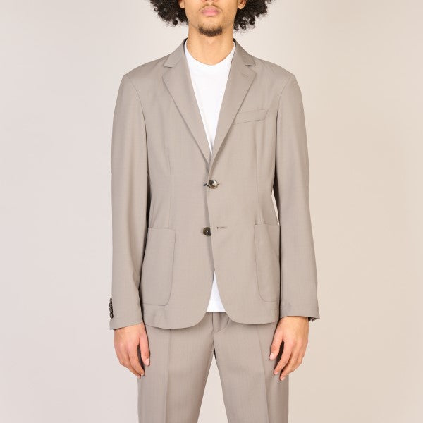 Barena Venezia Jacket Borgo Tropical Woven Tortora – vooraanzicht