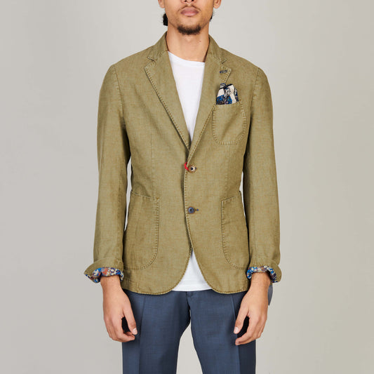 BOB Khaki Linen Vest – productbeeld 2