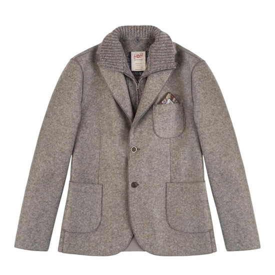 BOB King Single-Breasted Jacket Cioccolato vooraanzicht
