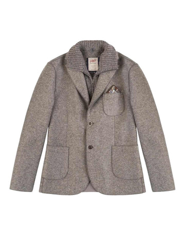 BOB King Single-Breasted Jacket Cioccolato vooraanzicht