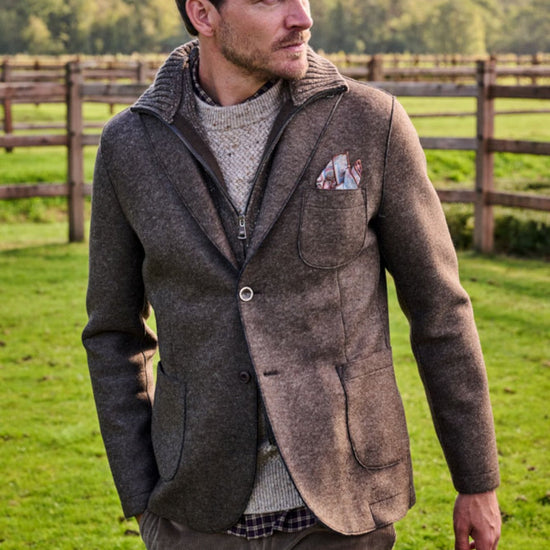BOB King Jacket Cioccolato in The Hidden Estate Look 27 A New Breed of Heritage