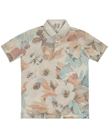 BOB Floral Patterned Polo – vooraanzicht
