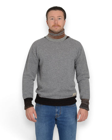 BOB Ronald Alpaca Wool Blend Turtleneck Fumo vooraanzicht