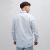 BOB Linen Embroidered Shirt Light Blue Stripe – productbeeld 4