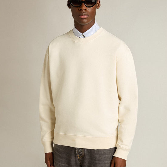 Golden Goose Boxy Sweatshirt Heritage White – productfoto 3 – Checkpoint Mol