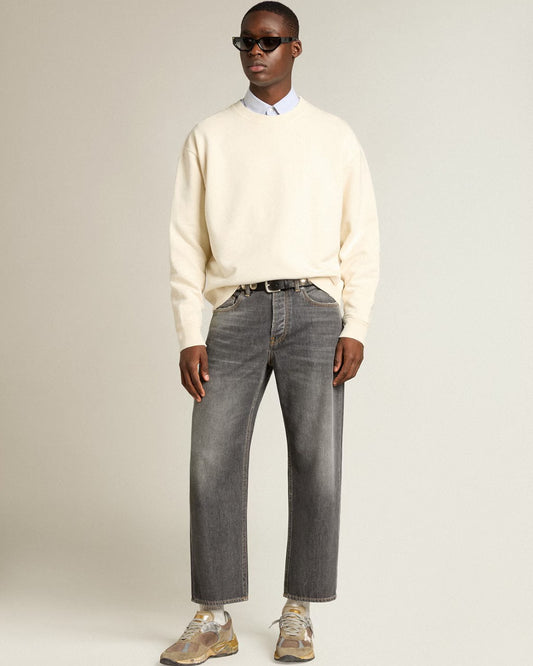 Golden Goose Boxy Sweatshirt Heritage White – productfoto 4 – Checkpoint Mol