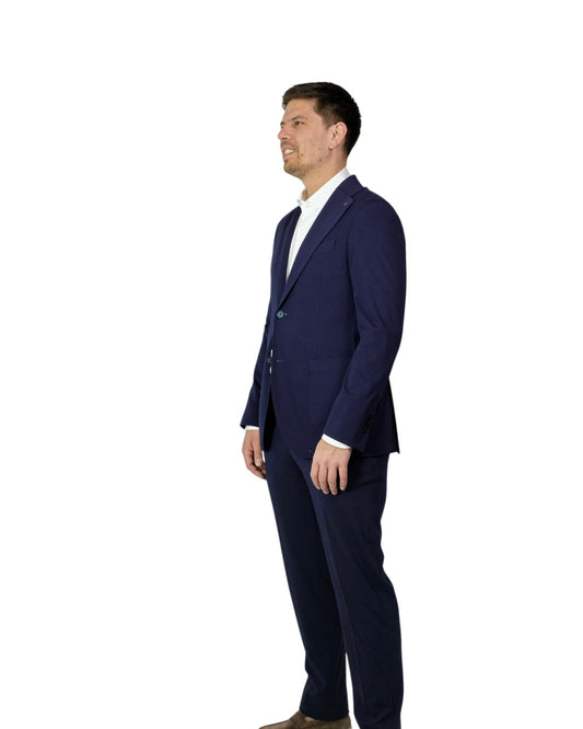 Navy Jersey Suit