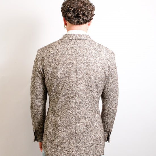 Breras Caserta Double-Breasted Jersey Blazer Beige Brown - productfoto 2
